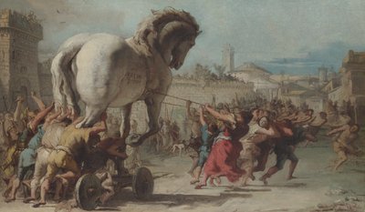 The Procession of the Trojan Horse in Troy by Giovanni Domenico Tiepolo